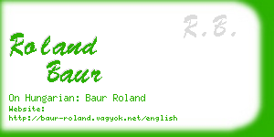 roland baur business card